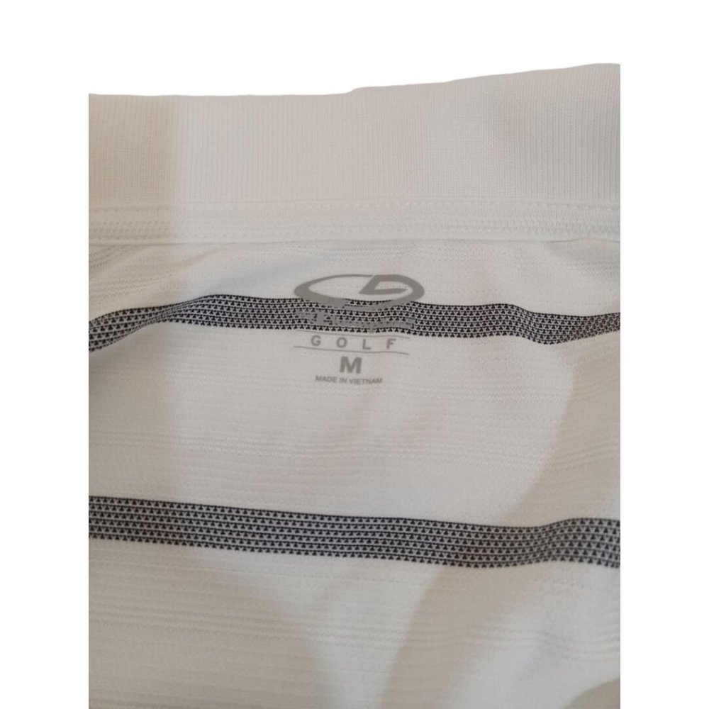 Champion Shirt Golf Performance Mens M White Black Stripes Collared Short Sleeve - Picture 5 of 5